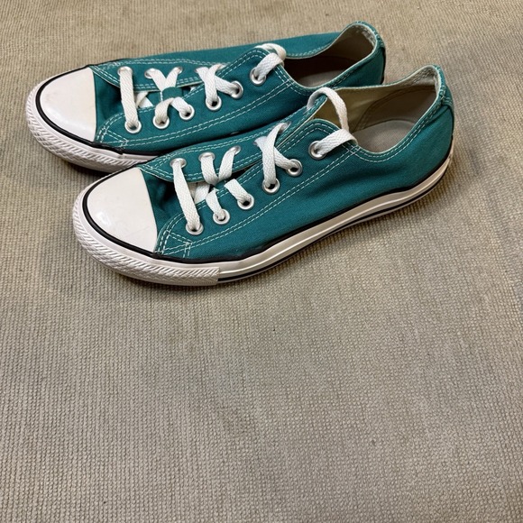 Converse Chuck Taylor All Star Canvas Low Top Sneakers Teal W-7 M-5 - Picture 7 of 8